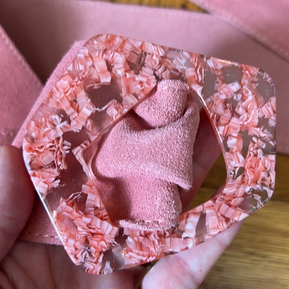 Amazing Mango Pink Suede Belt - M - Picture 9 of 10